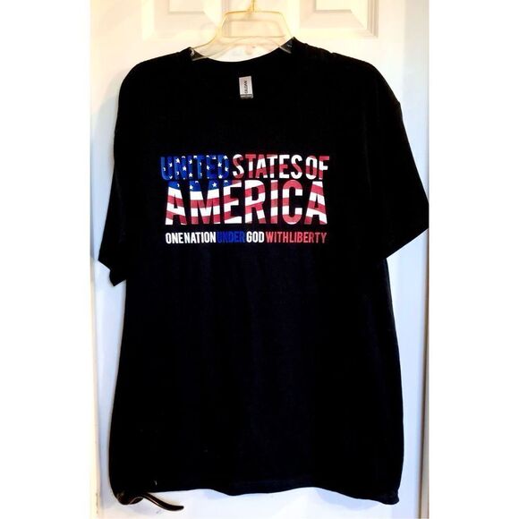 GILDAN - NWOT - M Sz L Patriotic Tee. “ One Nation Under God with Liberty￼” - Picture 8 of 8